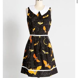 Modcloth rad to the bone bat halloween dress